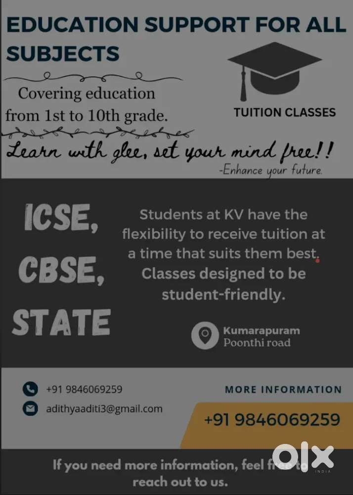 Tution for all subjects