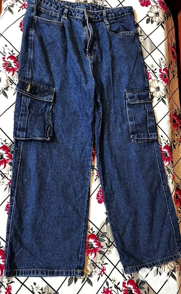 Oversized Cargo jeans unisex (Brown and denim)