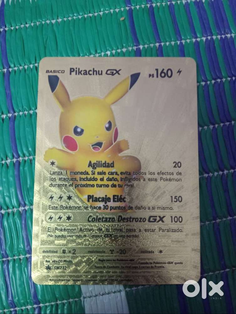 Pokemon gold card pikachu