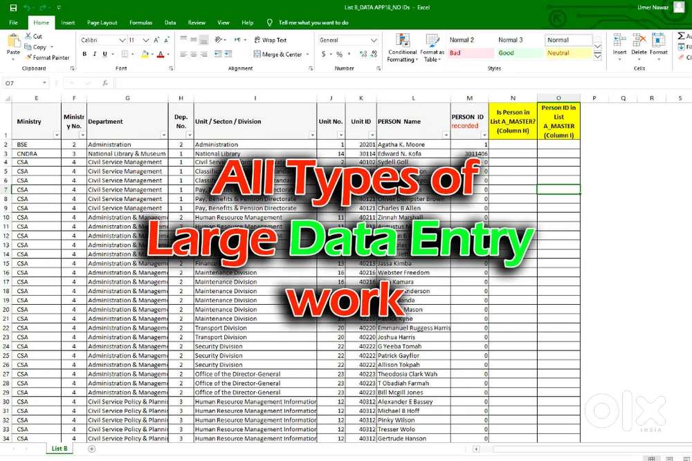 Data entry job