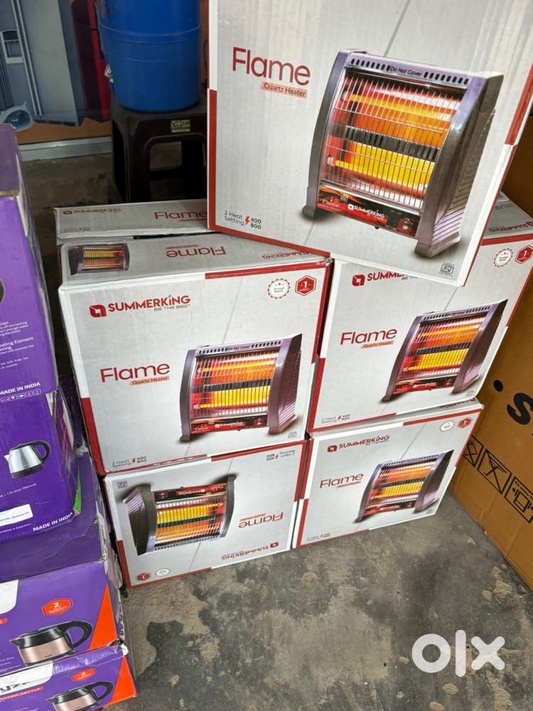 Room heater with double rod