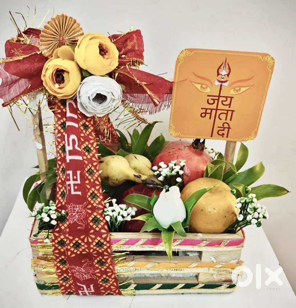 Fruit flower basket for puja