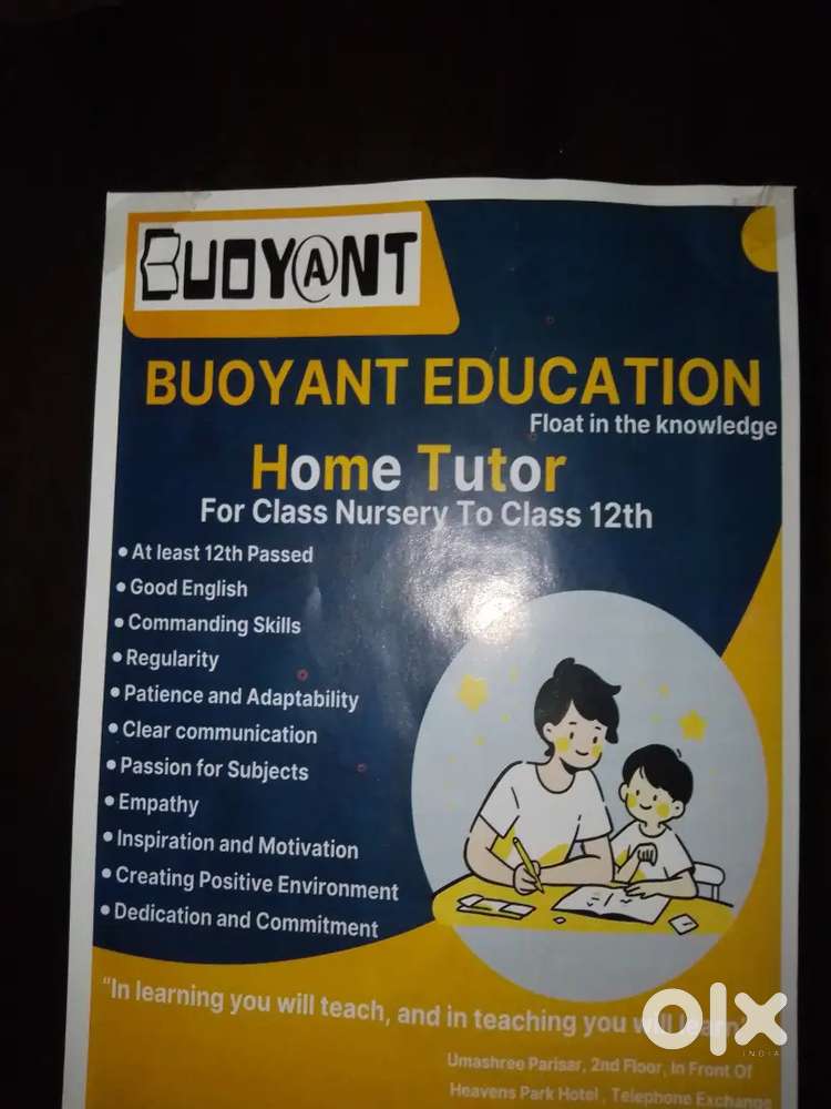 Home Tutor , Teachers or coaching institutes. Provide tution classes .