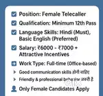 Female Tele Caller Near Jandli