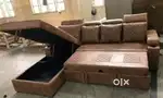 NEW PREMIUM L TYPE LONGER SOFA COME BED AVAILABLE AT ZAM ZAM FURNITURE