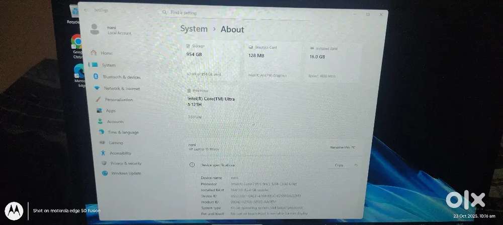 Hp laptop i5