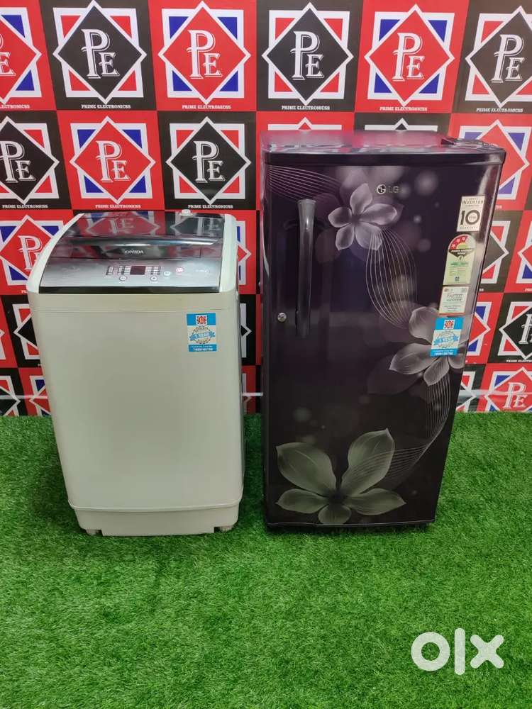 -_# LG latest fridge and Onida fully automatic washing machine combo