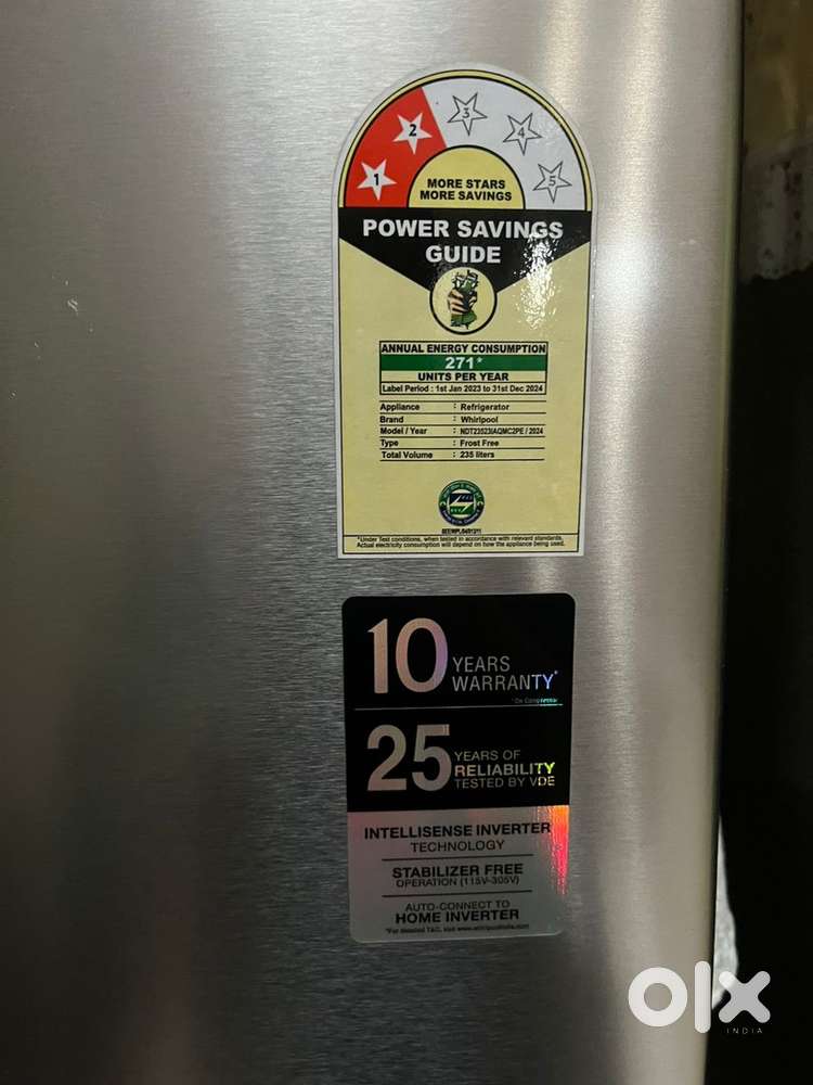 Double door 235ltr fridge with good condition