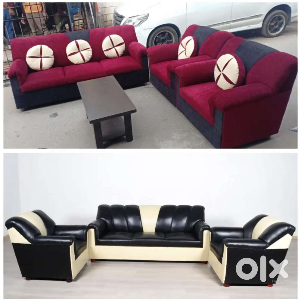 Panther design fabric sofa set
