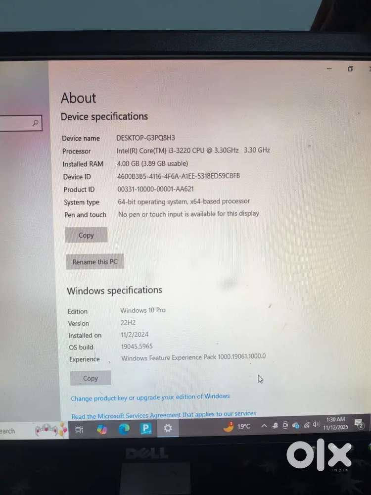 Dell computer & CPU with speakers with computer table