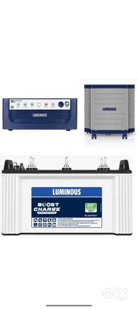 Luminous Inverter with battery & trolley