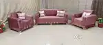 Brand new 3+1+1 pink colour sofa set only available in STARF FURNITUR