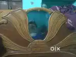 Solid Wood Double Bed (Diwan Style) Strong Plank  Minor Touchup Needed