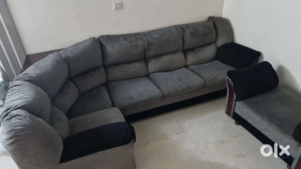 L SHAPE SOFA WITH SIDE TWO SEATER LOUDGE