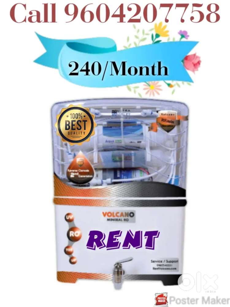 On Rent available water purifier