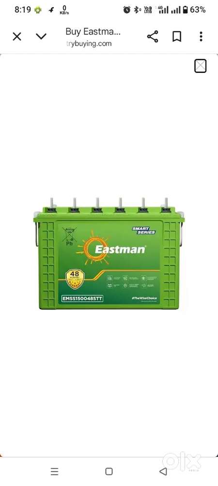 EASTMAN KI BATTERY 150 AH 2 SAL SE UPAR GUARANTEE BAKI HAI