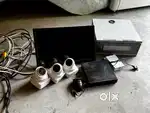 Cp plus 3 camera+DVR+monitor+rack