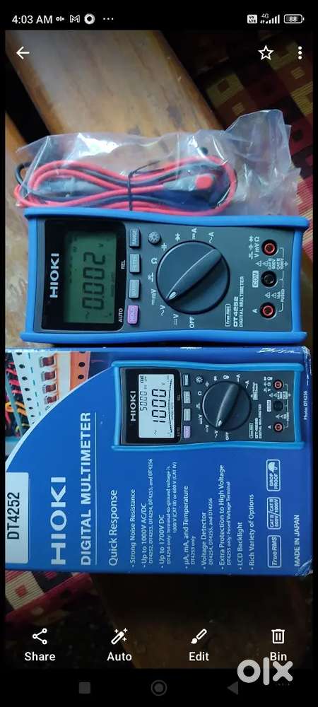 Hioki DT4252 digital multimeter true RMS made in japan