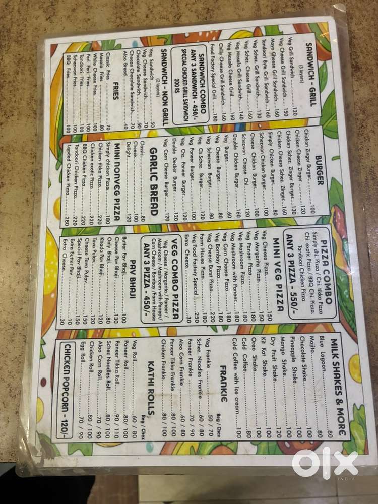 Chinese, Continental, Fastfood