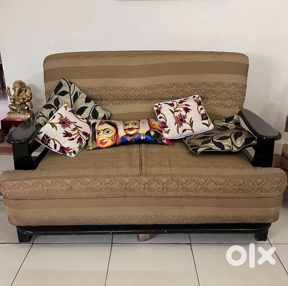 1 Two Seater + 2 Single Seater Teak Wood Sofa Set