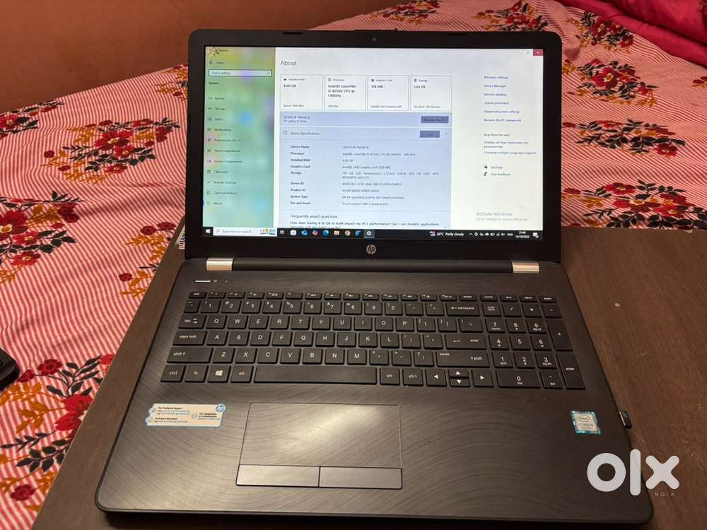 Hp i5 8th gen 8gb Ram 256 ssd Rom and 1 tb hard disk Rom
