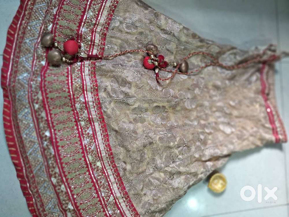 Marriage function Lehnga set - Red Golden Indo- Western