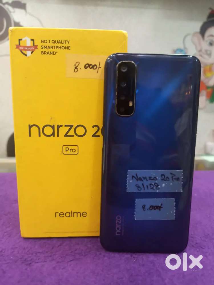 Realme Narzo 20 Pro 8/128GB in good condition with box charger