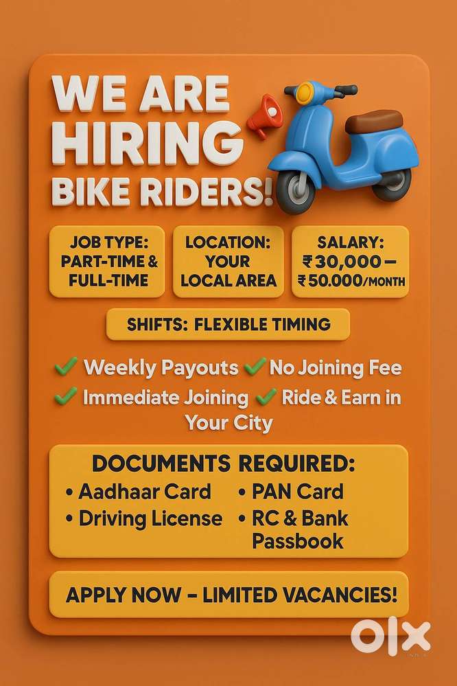 Delivery Boy Vacancy – Earn Daily