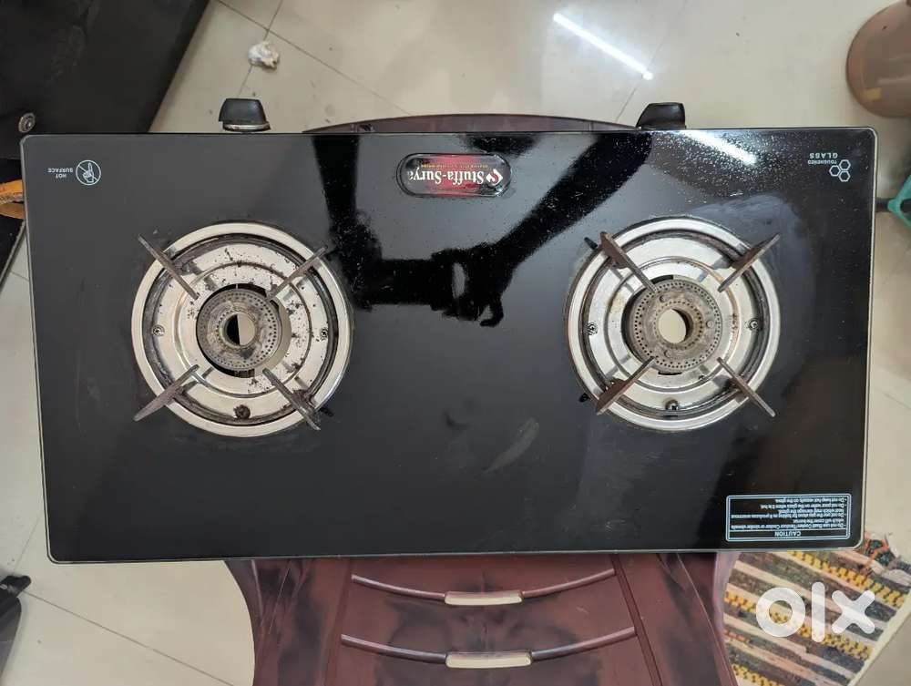 For Sale: Surya  Double Burner Glass Top Gas Stove