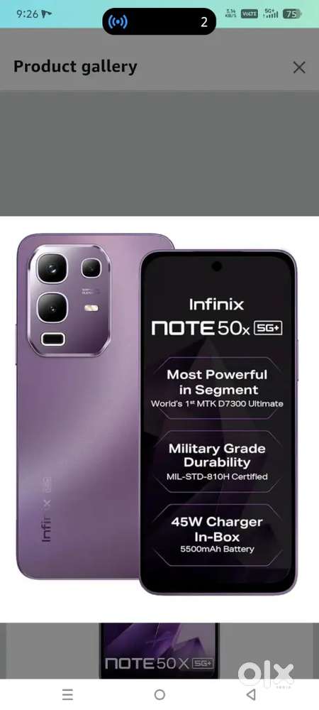 1 month old infinix note 50x 5g phone