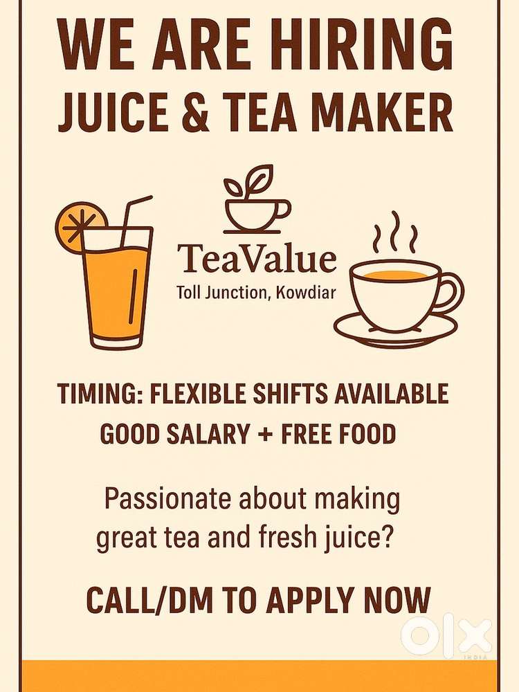 We’re Hiring - Juice Maker