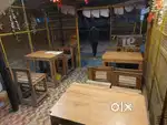 Table with chairs for cafe