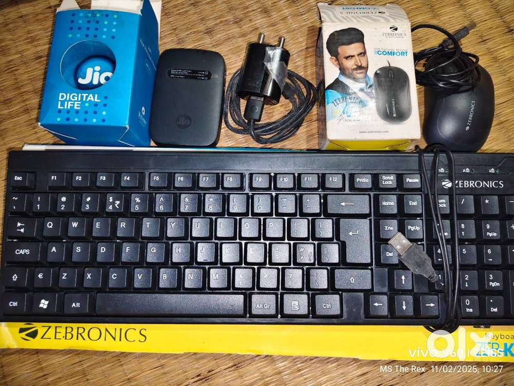 Zebronics Keyboard + Mouse + Jio Fiber