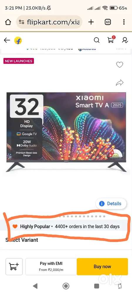 Redmi Google TV 32 (New 2025)