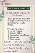 ENGLISH ONLINE CLASS -MAY SUMMER CAMP