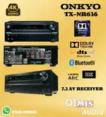 ONKYO :TX-NR636 4K 7.2 DOLBY ATMOS AV RECEIVER