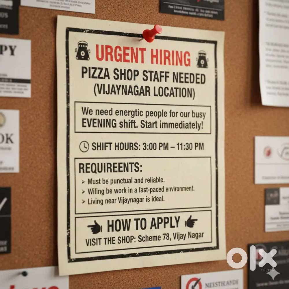 Pizza shop cook job available