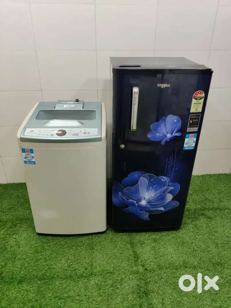 ;- Whirlpool 7 months old fridge and Samsung 12 months old machine/