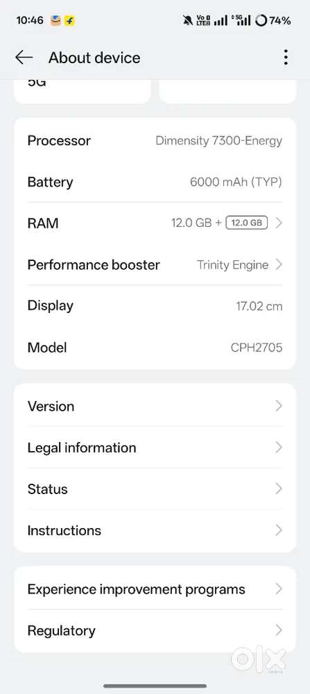 Oppo f29pro, 12gb/256gb, 25days old New mobile