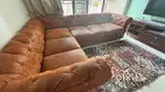 6 seater L type sofa chesterfield style