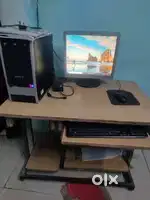 Old computer set(windows 10) with computer table