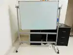 Mobile and Adjustable Magnetic White Board Stand double sided