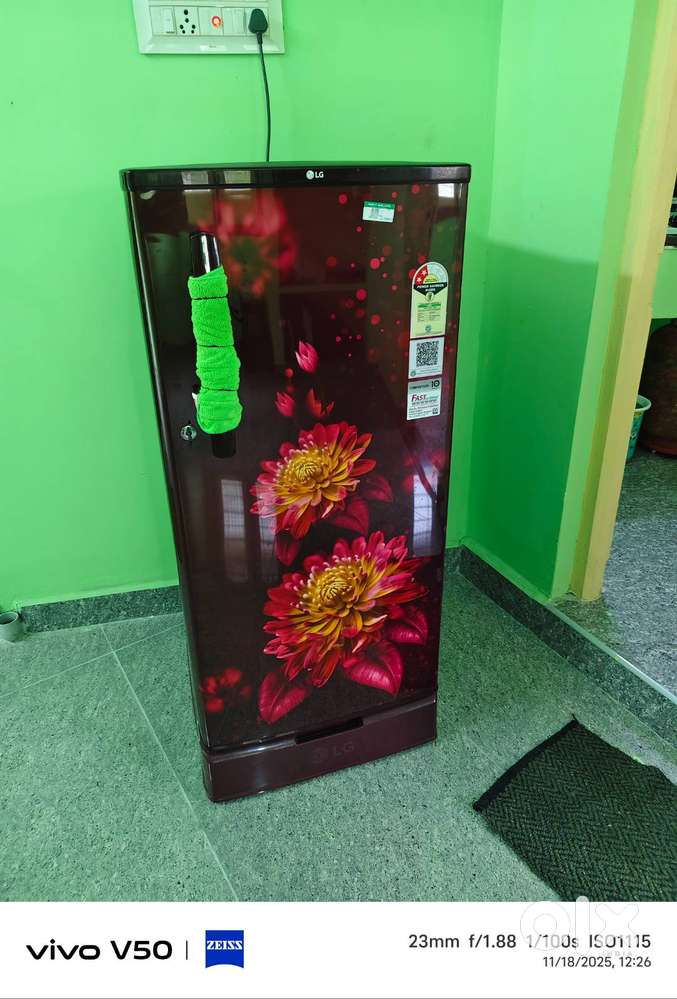LG Fridge 2 Star, Red Colour, 185 litter