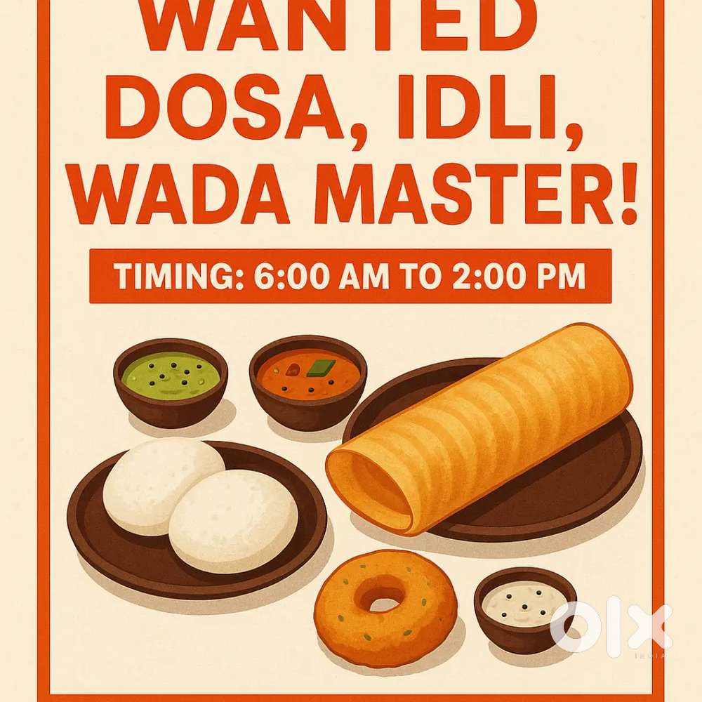 Wanted Dosa, Idli. Wada Master