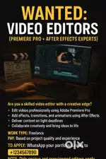 Hiring Freelance Video Editor|Premiere Pro&After Effects Expert Wanted