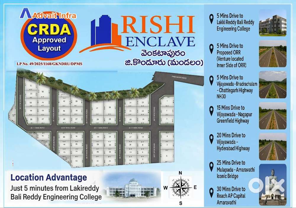 RISHI ENCLAVE # G KONDURU # CRDA Plots # Ready to Construct