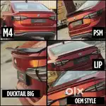 Volkswagen virtus different types of lip spoiler abs piano black