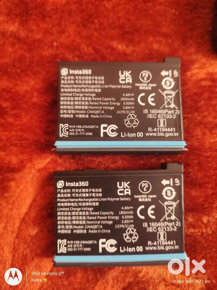 INSTA360 X3 Camera+2 battery+Charger+lens guard+512gb SDcard