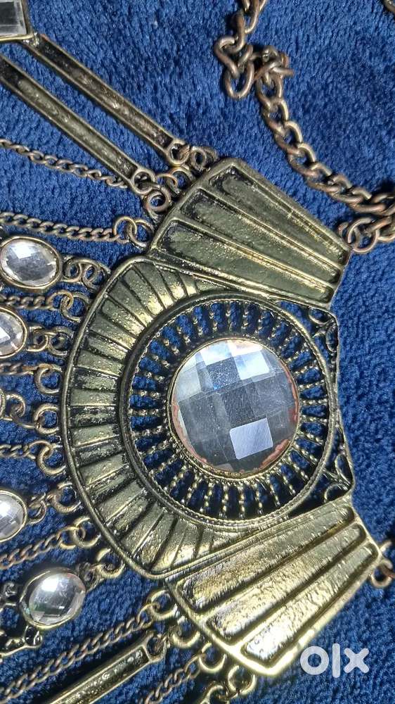 Boho oxidised chunky necklace