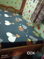 Teak wood Double COT with newbed